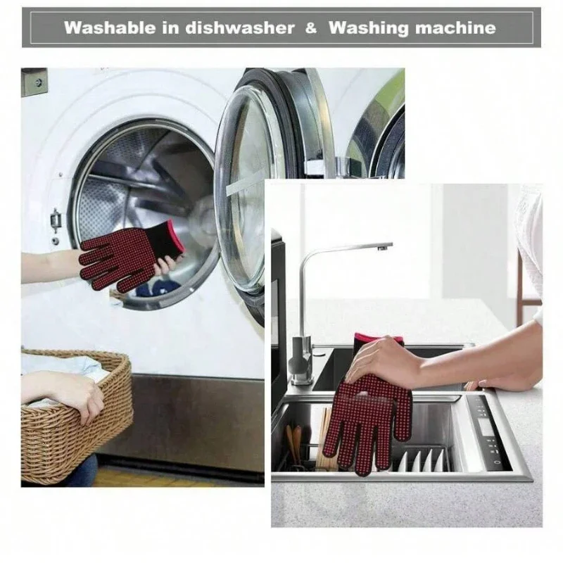 1 Pair Non-Slip Silicone BBQ G - đánh giá và giá Heat Resistant Glove