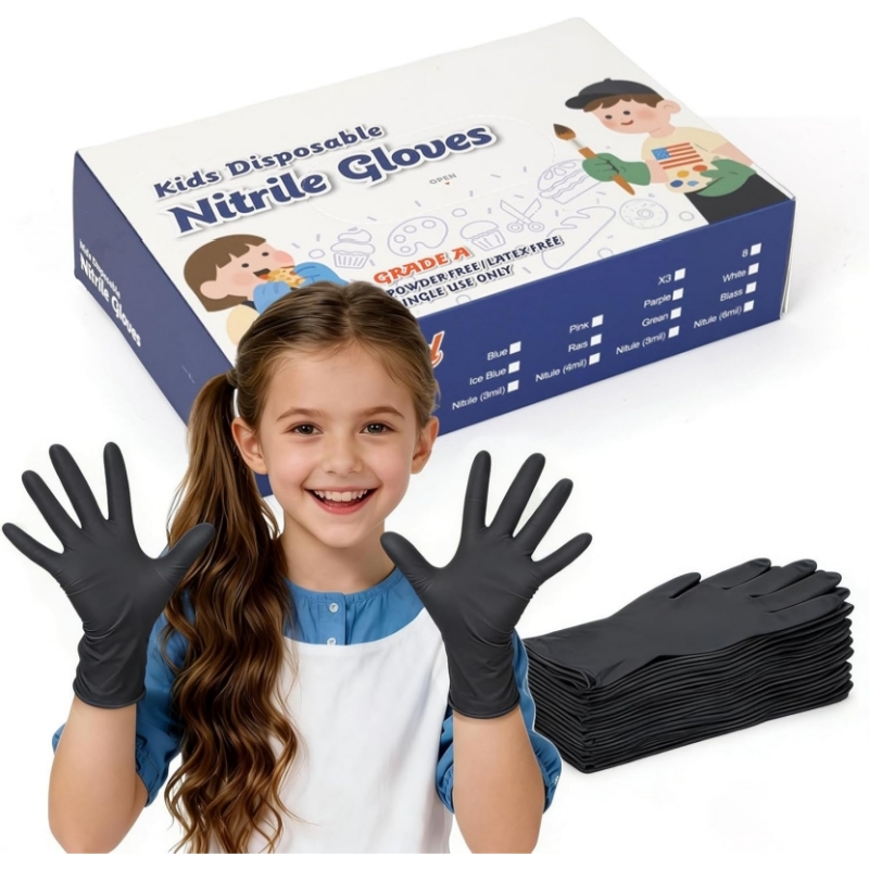 Kids Black Nitrile Disposable  - đánh giá và giá Nitrile Mechanic Glove